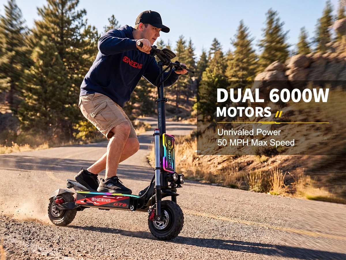 ONECNA NEW GT8PRO Adult Electr - 60V 5600W Dual Motor Electric Scooter 评论和价格
