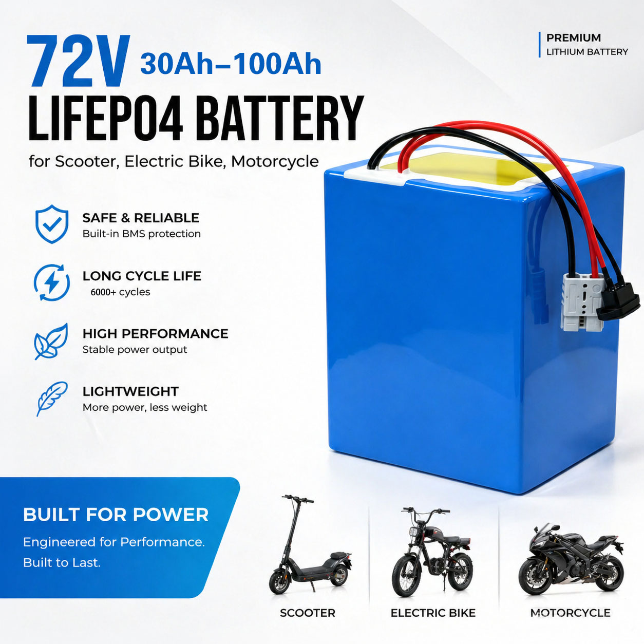 Lithium LiFePO4 72V 50Ah 60Ah  - 72V 60Ah Lifepo4 Battery Pack 评论和价格