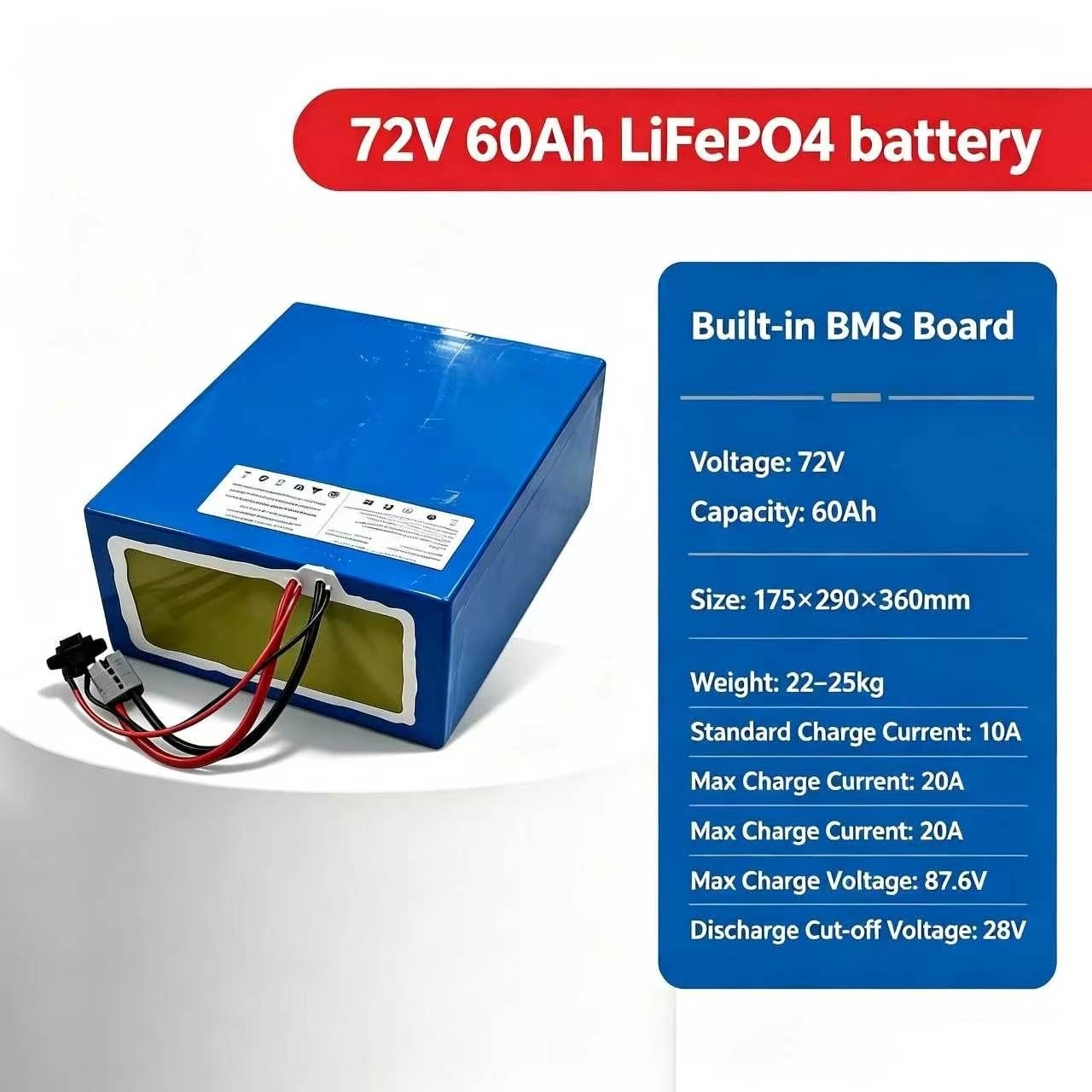 lithium 72V 60Ah lifepo4 batte - 72V 60Ah Lifepo4 Battery Pack 评论和价格